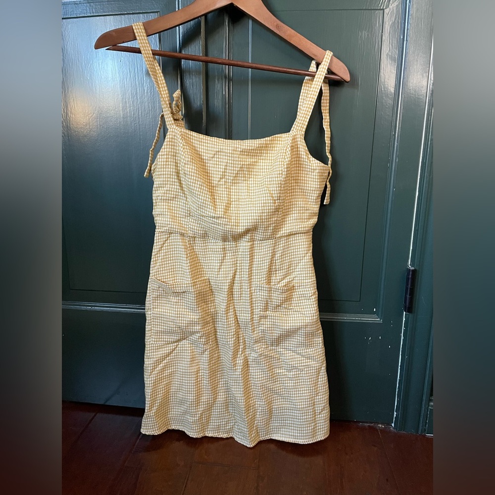 Small yellow and white checkered dress